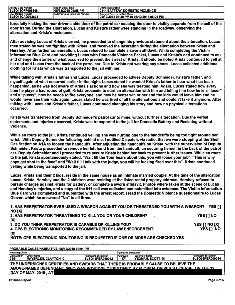 Illustration for article titled Authorities: Wife Of Pro Golfer Lucas Glover Charged With Battery After Attacking His Mother